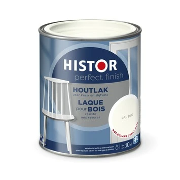 Histor Perfect Finish houtlak RAL 9010 hoogglans 750 ml