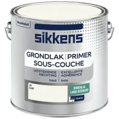 Sikkens Grondlak Binnen Wit 2,5 Liter