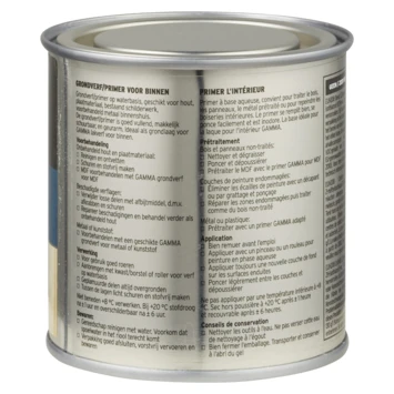 GAMMA grondverf voor binnen 250 ml grijs