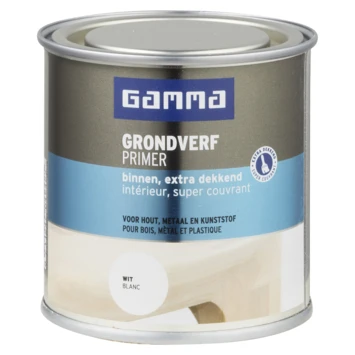 GAMMA grondverf binnen extra dekkend 250 ml wit