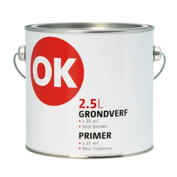 OK buitenlak grondverf 2,5 L wit