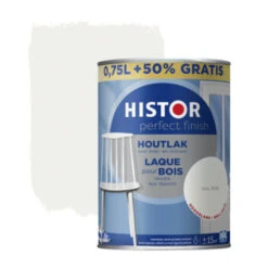 Histor Perfect Finish Houtlak RAL 9016 Hoogglans 750 Ml + 50% Gratis