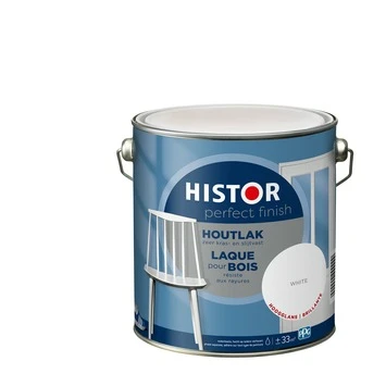 Histor Perfect Finish houtlak 7000 wit hoogglans 2,5 liter