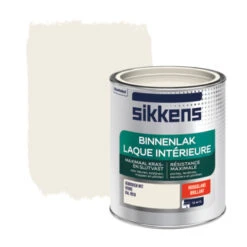 Sikkens Binnenlak Hoogglans RAL 9010 Gebroken Wit 750 Ml