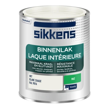 Sikkens binnenlak RAL 9016 mat 750 ml
