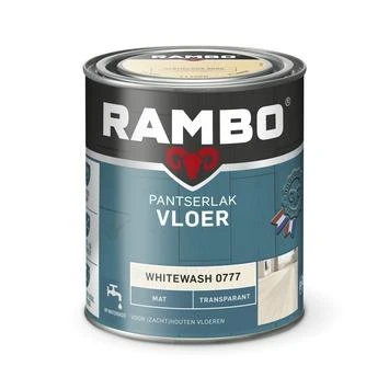 Rambo pantserlak vloer transparant mat whitewash 750 ml