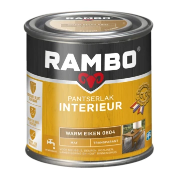 Rambo pantserlak interieur transparant mat warm eiken 250 ml