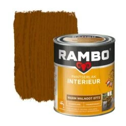 Rambo Pantserlak Interieur Transparant Zijdeglans Warm Walnoot 750 Ml