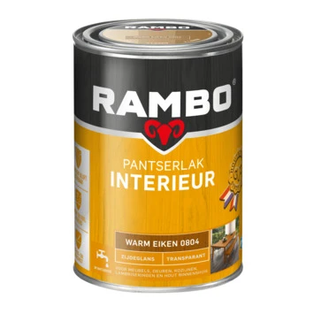 Rambo pantserlak interieur transparant zijdeglans warm eiken 750 ml