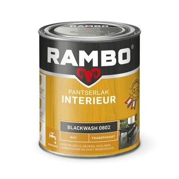 Rambo pantserlak interieur transparant mat blackwash 750 ml