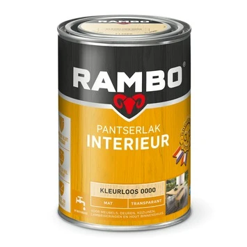 Rambo pantserlak interieur transparant mat kleurloos 1,25 liter