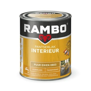 Rambo pantserlak interieur transparant zijdeglans puur eiken 750 ml