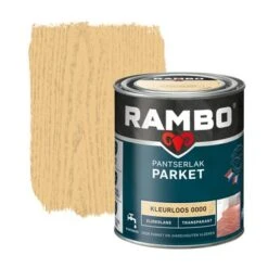 Rambo Pantserlak Parket Transparant Zijdeglans Kleurloos 750 Ml