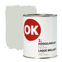 OK Binnenlak Hoogglans 1 L Licht Grijs