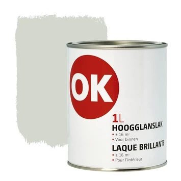 OK binnenlak hoogglans 1 L licht grijs