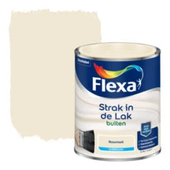 Flexa Strak In De Lak Voor Buiten Roomwit Zijdeglans 750 Ml