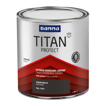 GAMMA Titan buitenlak hoogglans 750 ml zwartgrijs