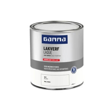 GAMMA buitenlak hoogglans 750 ml wit RAL 9016