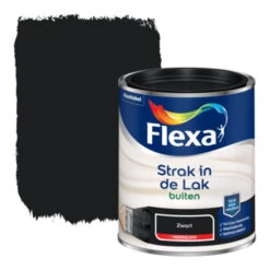 Flexa Strak In De Lak Voor Buiten Zwart Hoogglans 750 Ml