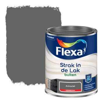 Flexa Strak in de lak voor buiten antraciet hoogglans 750 ml