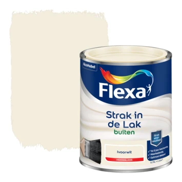 Flexa Strak in de lak voor buiten ivoorwit hoogglans 750 ml