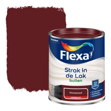 Flexa Strak in de lak voor buiten koraalrood hoogglans 750 ml