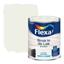 Flexa Strak In De Lak Voor Buiten Ral 9016 Fris Wit Zijdeglans 750 Ml