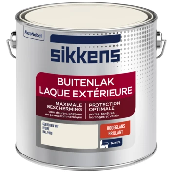 Sikkens buitenlak RAL 9010 hoogglans 2,5 liter